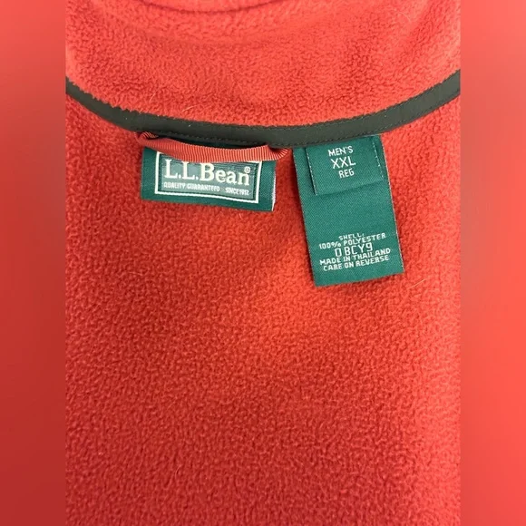 L L Bean Olive Green detachable fleece lined Men’s jacket 0BCY9 Sz 2XL - Picture 14 of 14